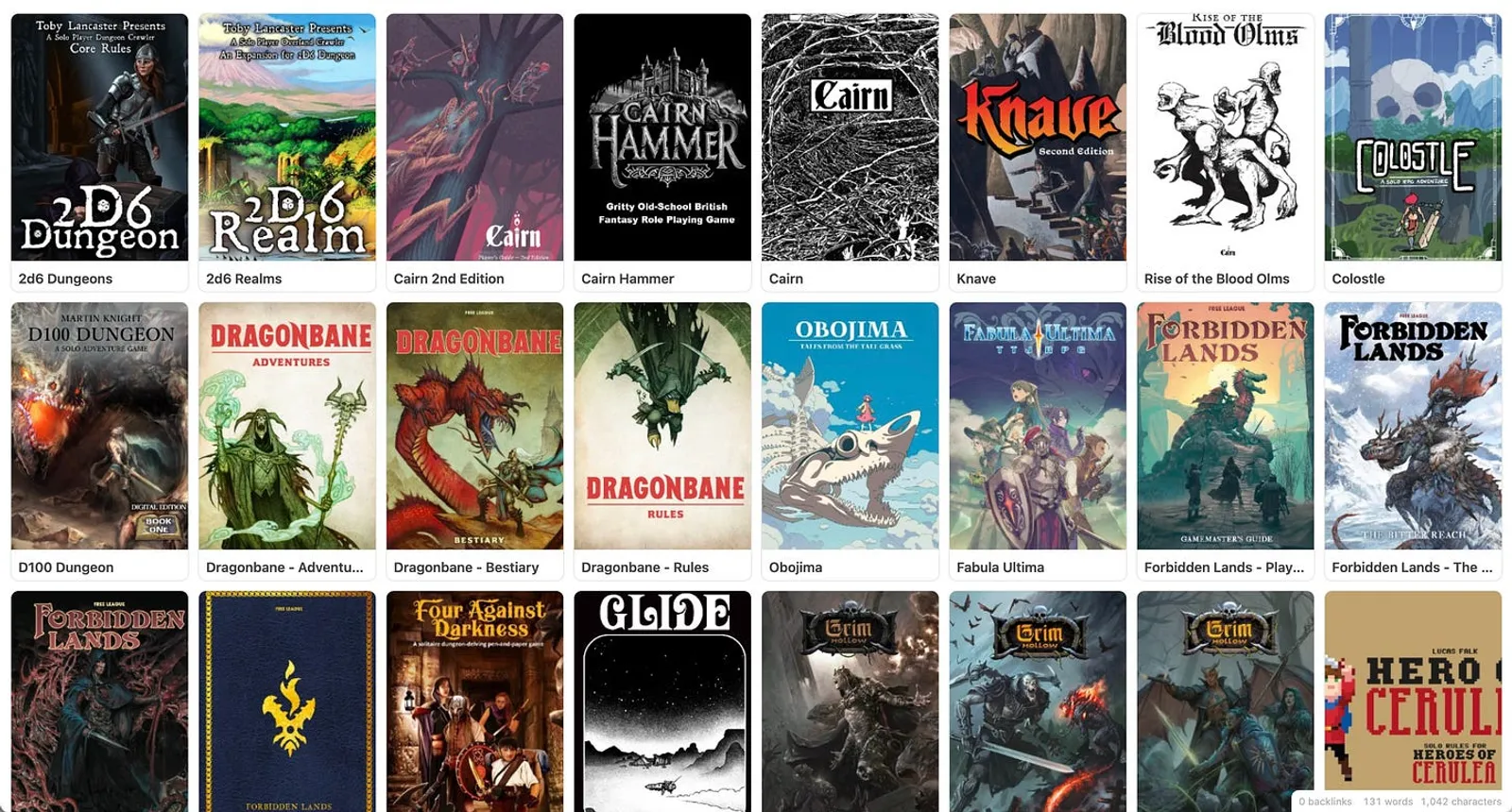 How I Organize My RPGs