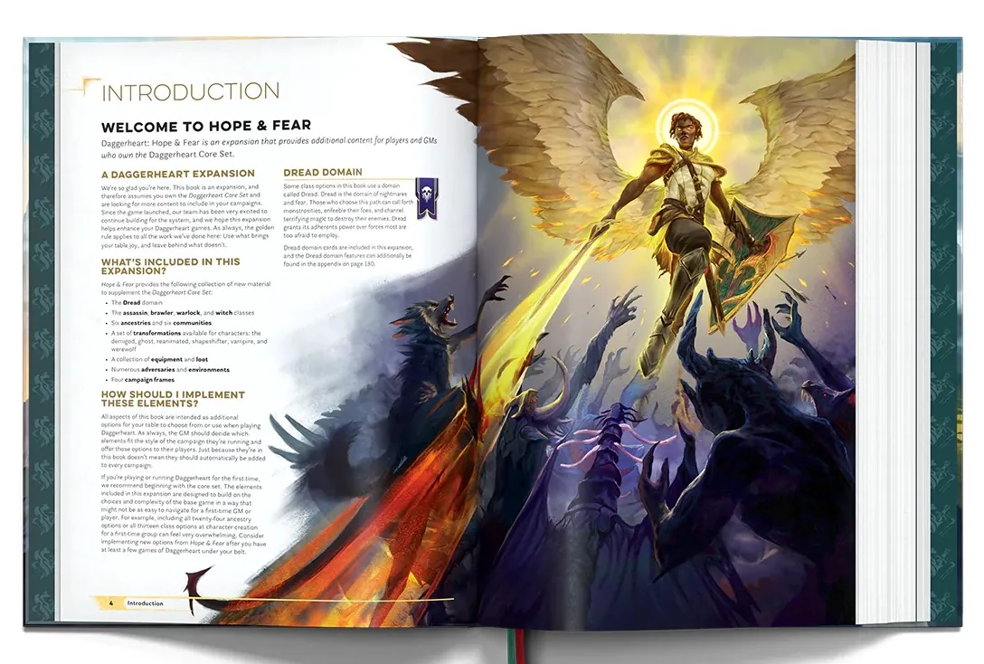 Daggerheart: Hope &amp; Fear introduction pages