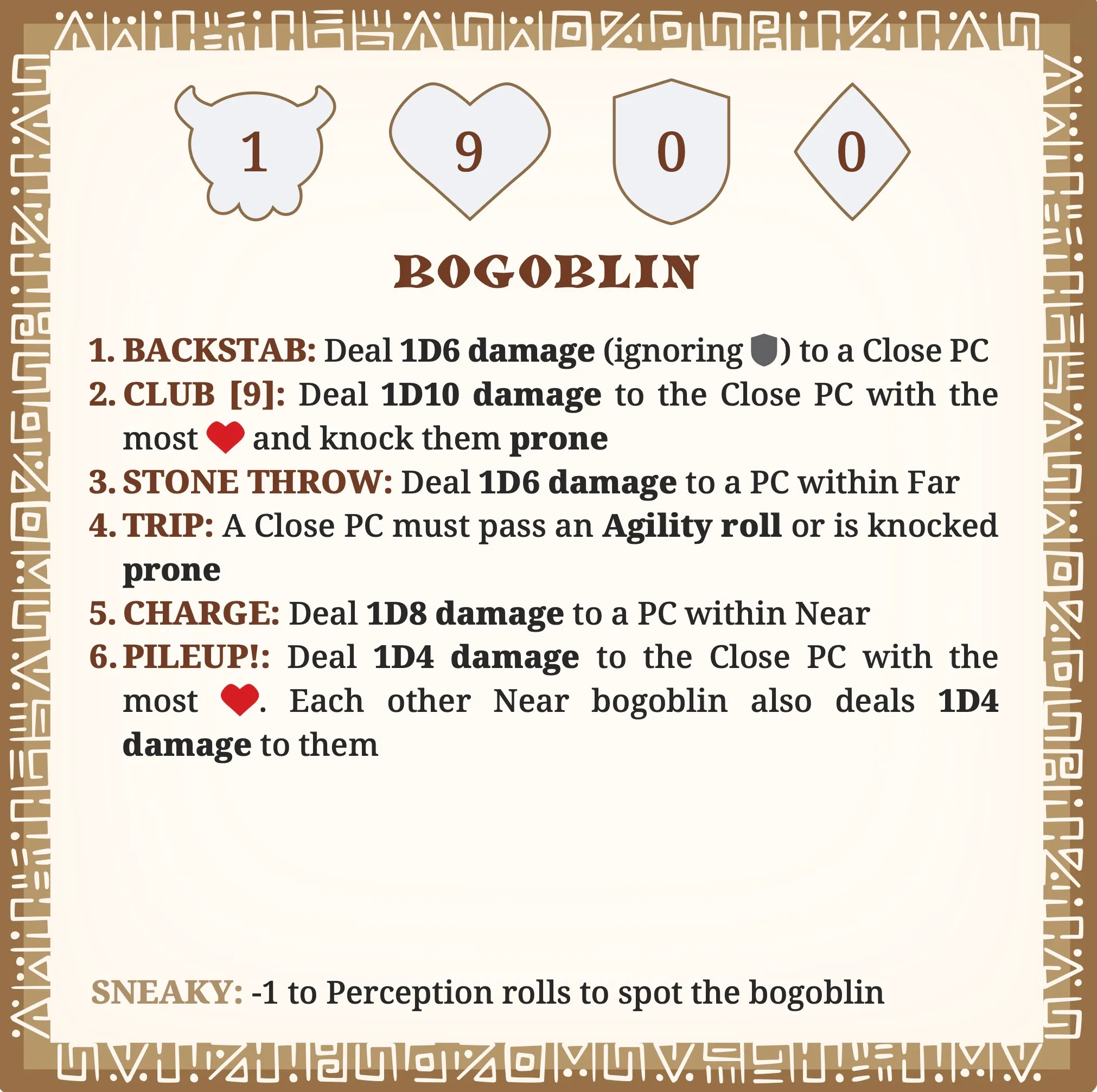 Twilight Sword stat block example